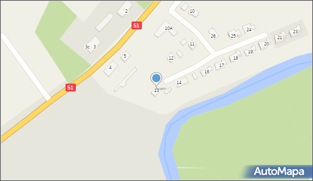 Kosyń, Kosyń, 13, mapa Kosyń