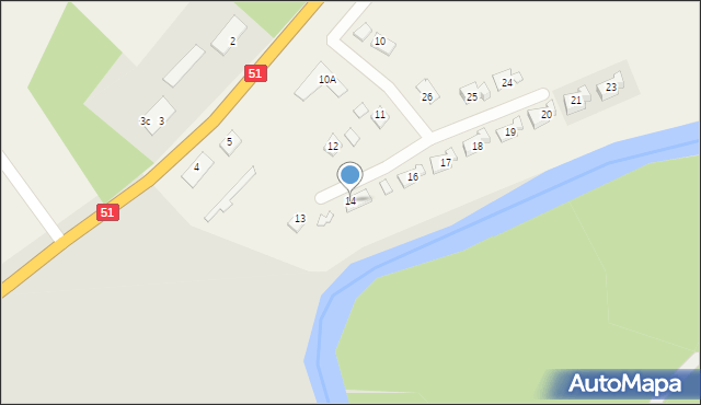 Kosyń, Kosyń, 14, mapa Kosyń