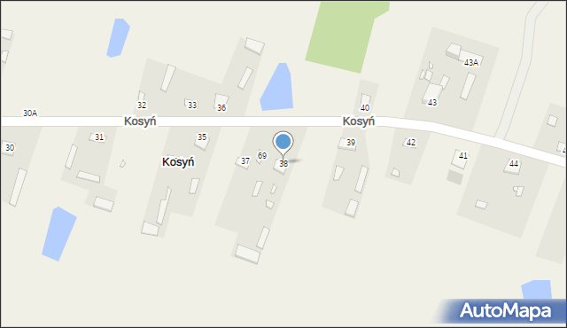 Kosyń, Kosyń, 38, mapa Kosyń