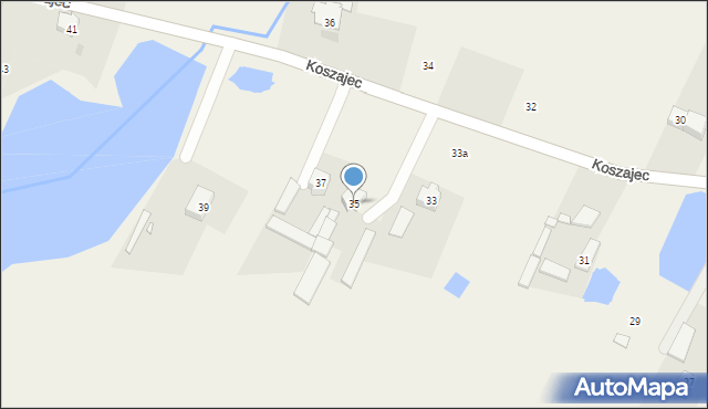 Koszajec, Koszajec, 35, mapa Koszajec