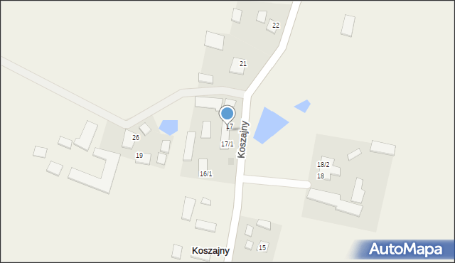 Koszajny, Koszajny, 17/2, mapa Koszajny