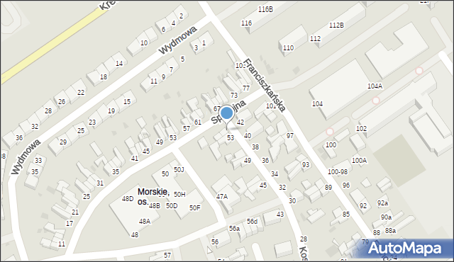 Koszalin, Kosynierów, 55, mapa Koszalina