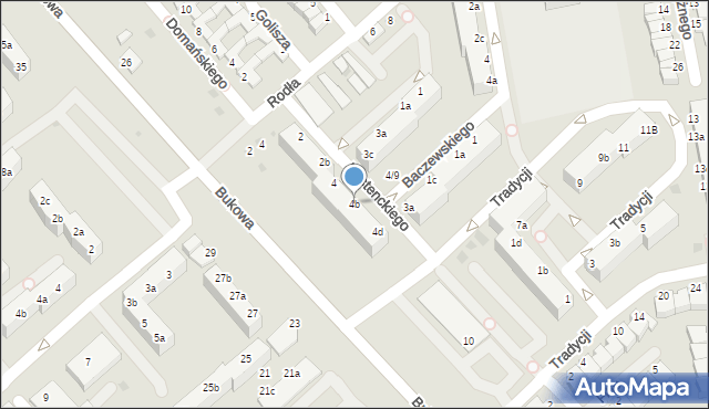 Koszalin, Kostenckiego Jerzego, dr., 4b, mapa Koszalina
