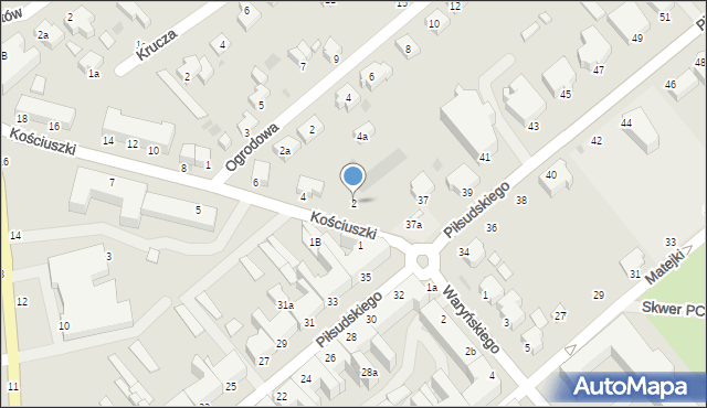 Koszalin, Kościuszki Tadeusza, gen., 2, mapa Koszalina