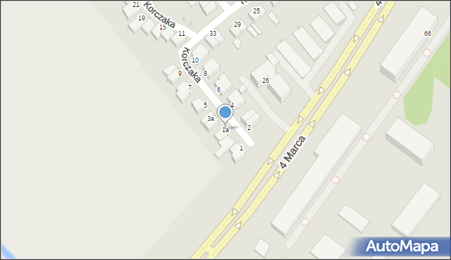 Koszalin, Korczaka Janusza, 1a, mapa Koszalina