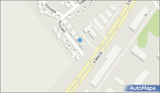 Koszalin, Korczaka Janusza, 2a, mapa Koszalina