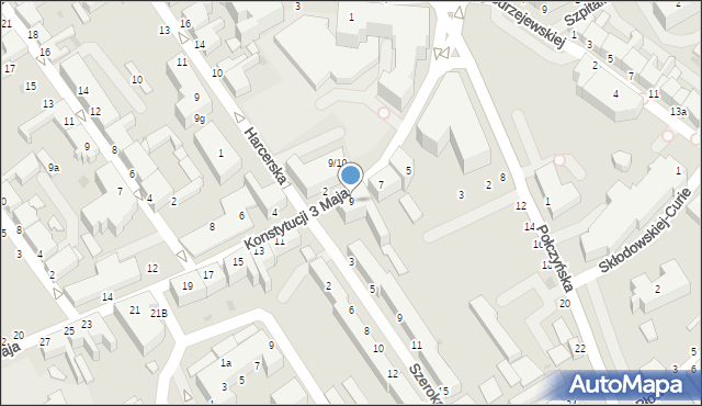 Koszalin, Konstytucji 3 Maja, 9, mapa Koszalina