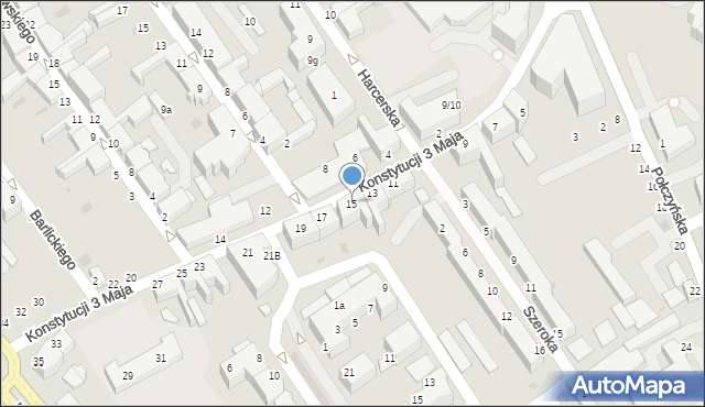 Koszalin, Konstytucji 3 Maja, 15, mapa Koszalina