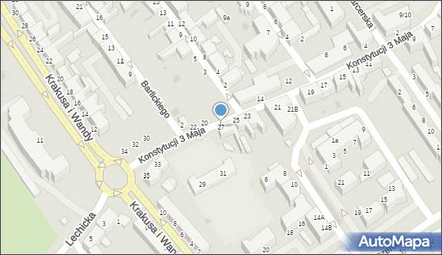 Koszalin, Konstytucji 3 Maja, 27, mapa Koszalina