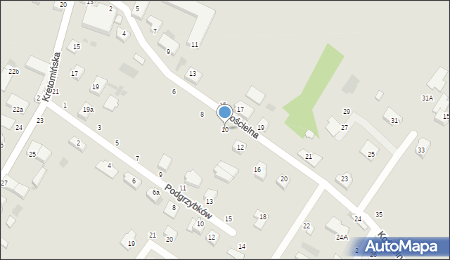 Koszalin, Kościelna, 10, mapa Koszalina