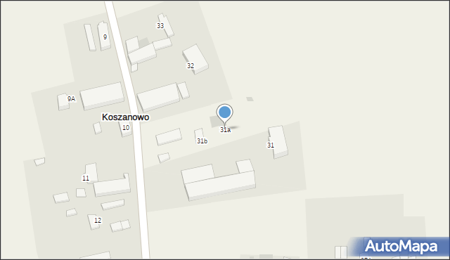 Koszanowo, Koszanowo, 31a, mapa Koszanowo