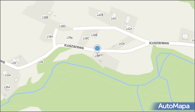 Koszarawa, Koszarawa, 138f, mapa Koszarawa