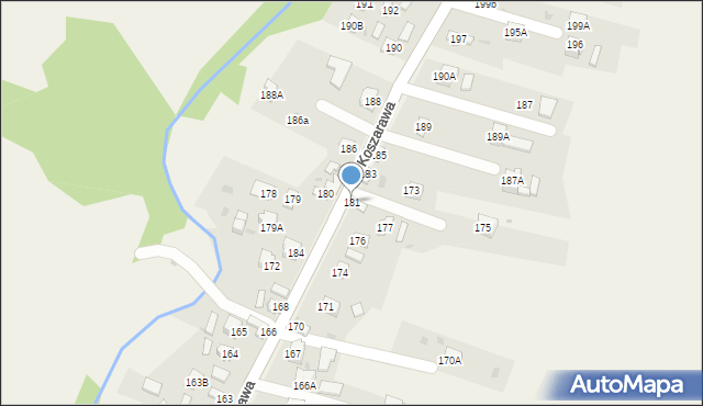 Koszarawa, Koszarawa, 181, mapa Koszarawa