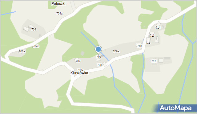 Koszarawa, Koszarawa, 709, mapa Koszarawa