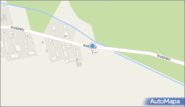 Koszary, Koszary, 1, mapa Koszary