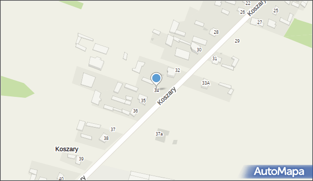 Koszary, Koszary, 34, mapa Koszary