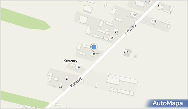 Koszary, Koszary, 38, mapa Koszary