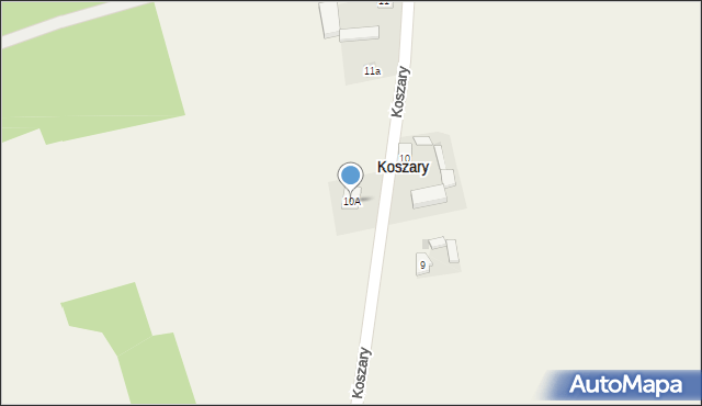 Koszary, Koszary, 10A, mapa Koszary