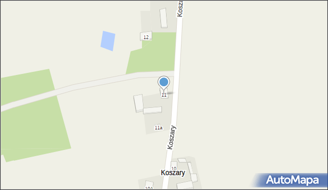 Koszary, Koszary, 11, mapa Koszary