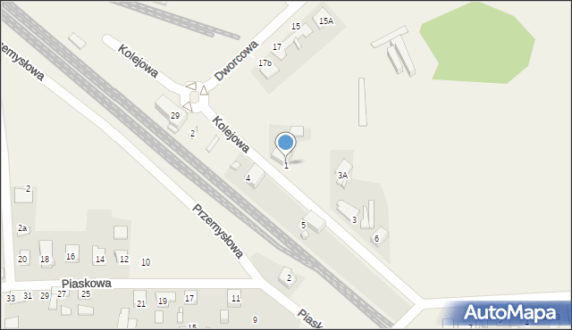 Koszęcin, Kolejowa, 1, mapa Koszęcin