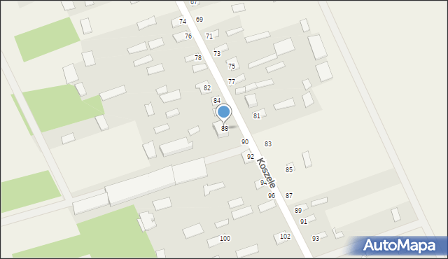 Koszele, Koszele, 88, mapa Koszele