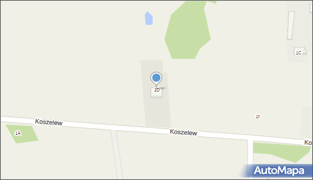 Koszelew, Koszelew, 1D, mapa Koszelew