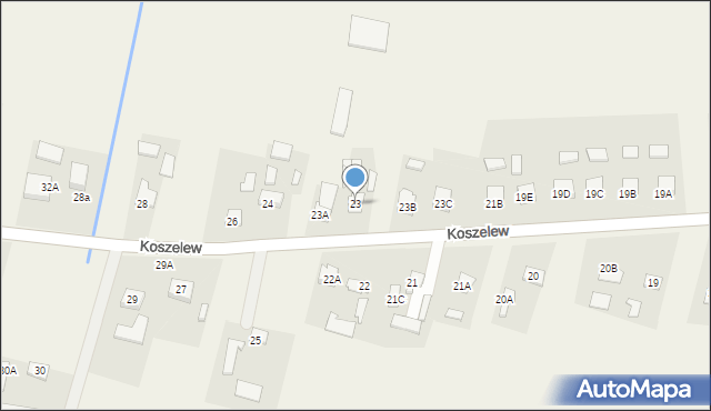 Koszelew, Koszelew, 23, mapa Koszelew
