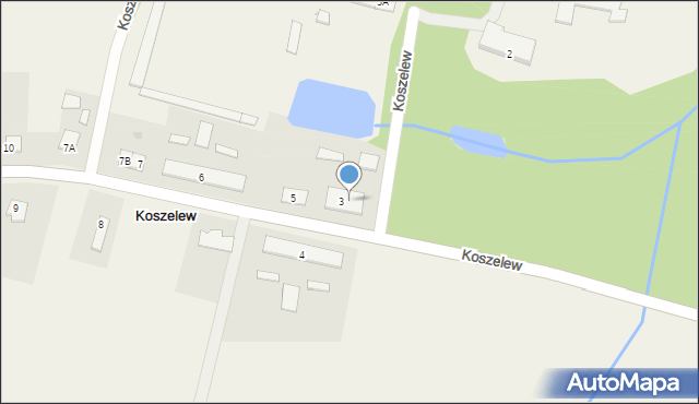 Koszelew, Koszelew, 3b, mapa Koszelew