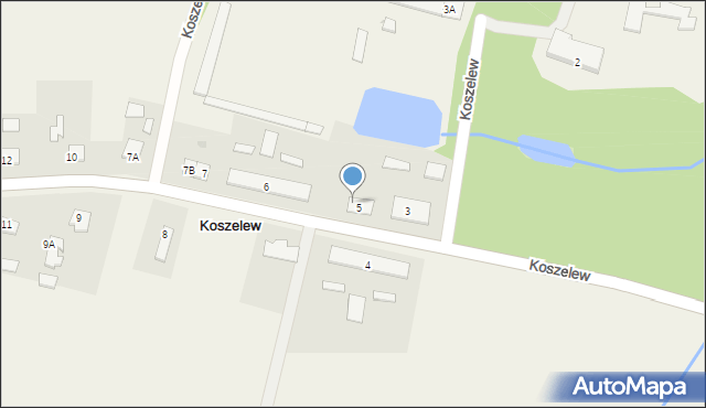 Koszelew, Koszelew, 5a, mapa Koszelew