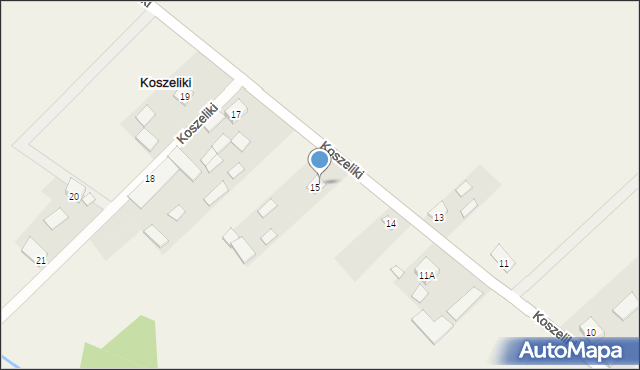 Koszeliki, Koszeliki, 16, mapa Koszeliki