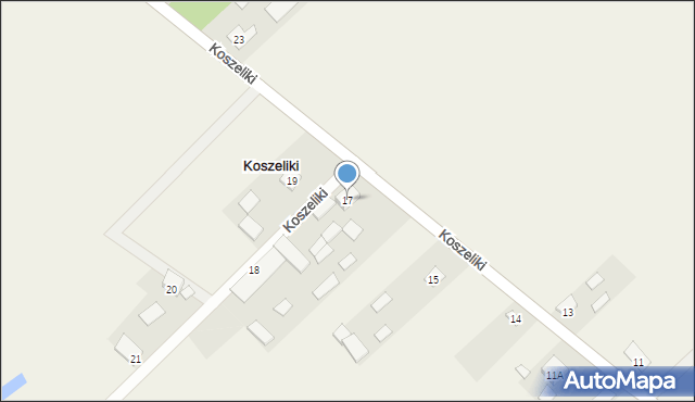 Koszeliki, Koszeliki, 17, mapa Koszeliki