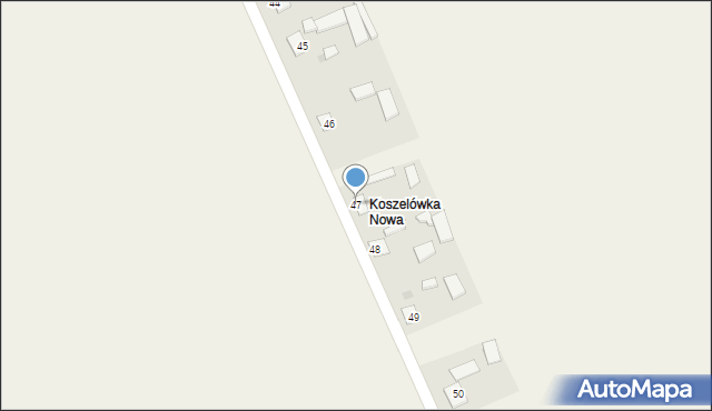 Koszelówka, Koszelówka, 47, mapa Koszelówka