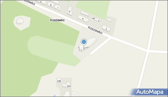 Koszewko, Koszewko, 13, mapa Koszewko