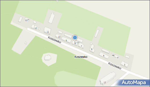 Koszewko, Koszewko, 8, mapa Koszewko