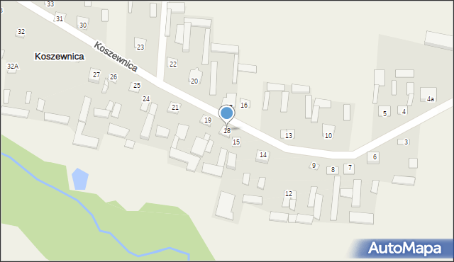 Koszewnica, Koszewnica, 18, mapa Koszewnica