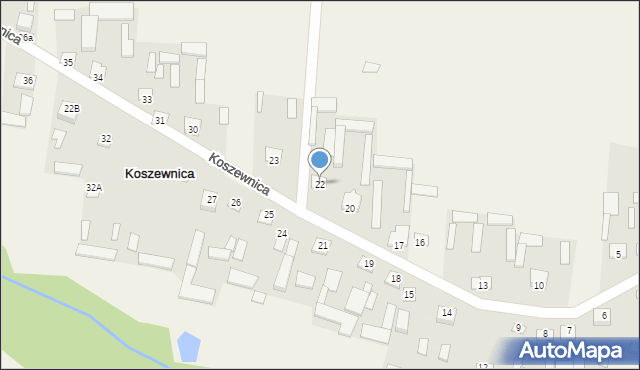 Koszewnica, Koszewnica, 22, mapa Koszewnica