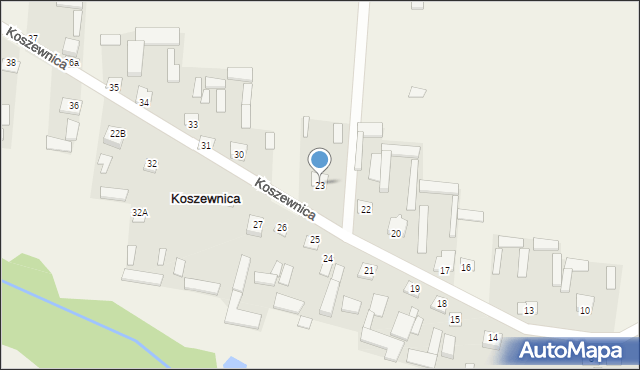 Koszewnica, Koszewnica, 23, mapa Koszewnica