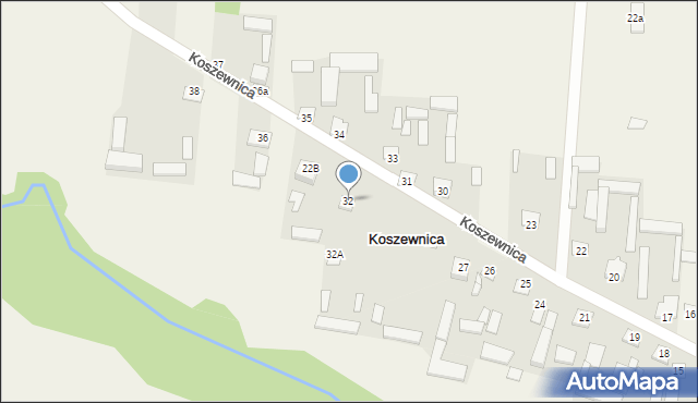 Koszewnica, Koszewnica, 32, mapa Koszewnica