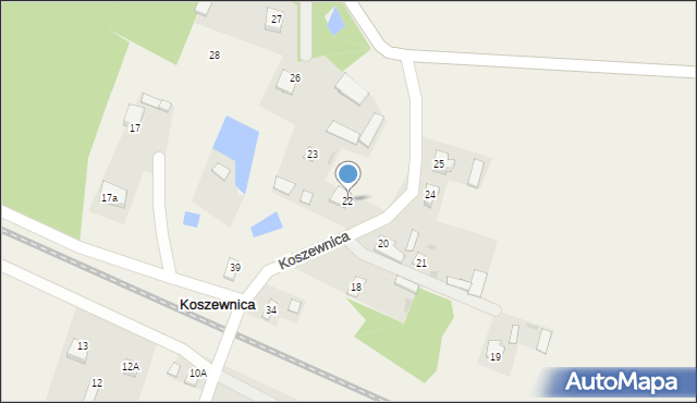 Koszewnica, Koszewnica, 22, mapa Koszewnica