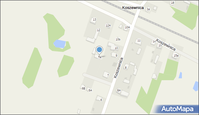 Koszewnica, Koszewnica, 7A, mapa Koszewnica