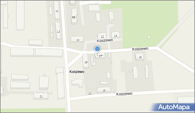 Koszewo, Koszewo, 17A, mapa Koszewo