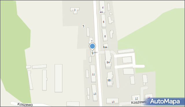 Koszewo, Koszewo, 9, mapa Koszewo