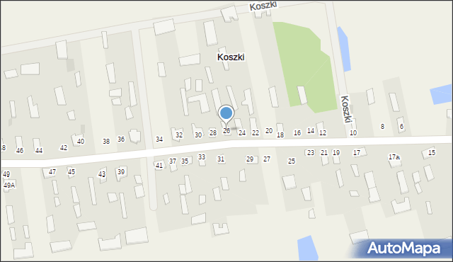 Koszki, Koszki, 26, mapa Koszki