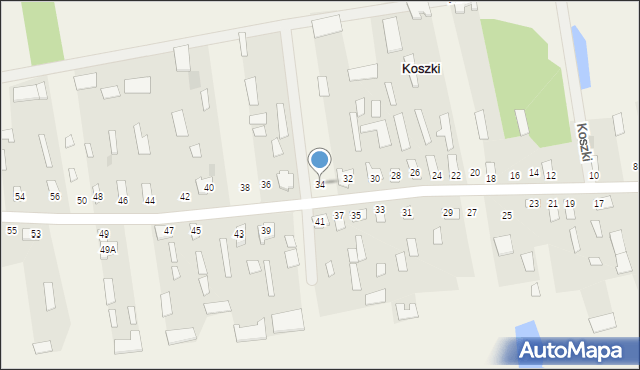 Koszki, Koszki, 34, mapa Koszki