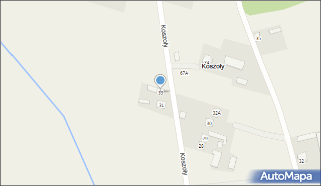 Koszoły, Koszoły, 33, mapa Koszoły