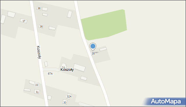 Koszoły, Koszoły, 35, mapa Koszoły