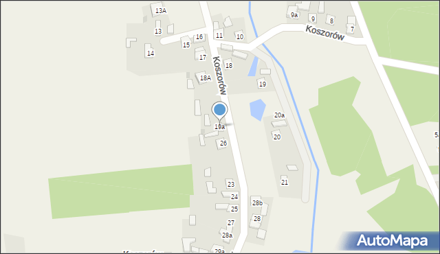 Koszorów, Koszorów, 19a, mapa Koszorów