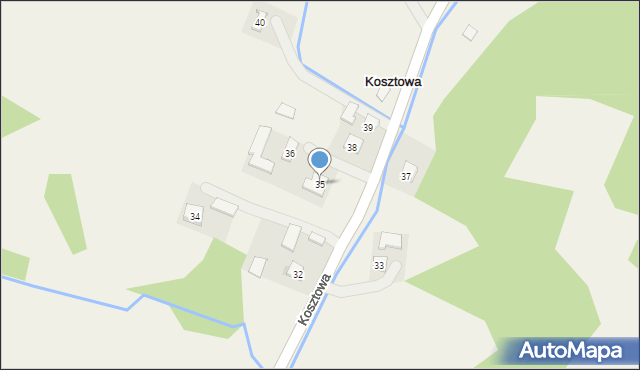 Kosztowa, Kosztowa, 35, mapa Kosztowa