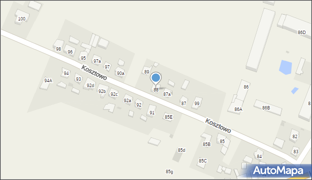 Kosztowo, Kosztowo, 88, mapa Kosztowo