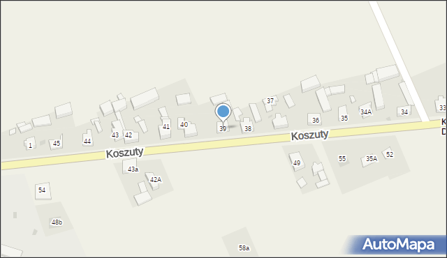 Koszuty, Koszuty, 39, mapa Koszuty